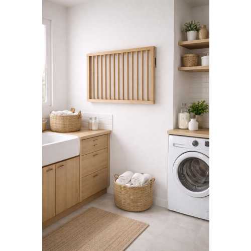 Wall Mounted Wood Drying Rack Foldable