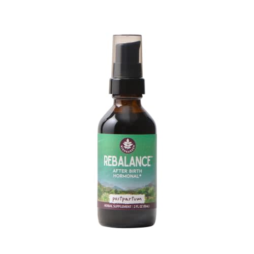 WishGarden Herbs ReBalance After Birth Hormonal Support Tincture, 2oz | Vitex Berry, Motherwort & St. John's Wort, Mood & Hormonal Rebalancing, FairWild Certified, Vegan