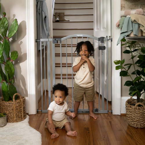 Summer by Ingenuity Extra Tall & Wide Safety Pet and Baby Gate, Gray