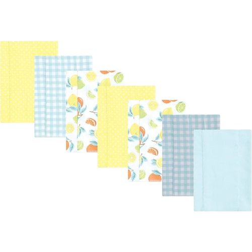 Luvable Friends Hudson Baby Flannel Burp Cloths 7pk, Pastel Citrus