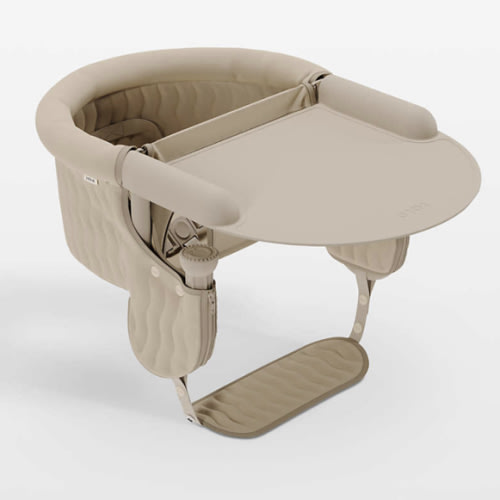 Lalo Oatmeal White Hook On Toddler High Chair