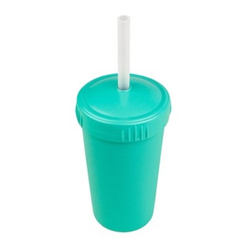 Re-Play 10oz Straw Cup with Silicone No-Pull-Out Straw - Aqua: BPA-Free, Lead-Free, Break-Resistant, BPS-Free