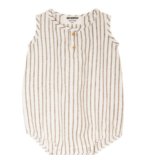 Woven Tank Onesie - Fennel Stripe - 0/3months