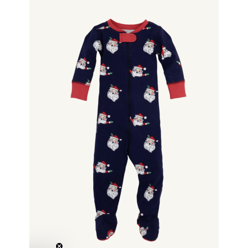 The Beaufort Bonnet Company - Knox's Night Night Footed - Jolly Old St Nick/Richmond Red *FINAL SALE*