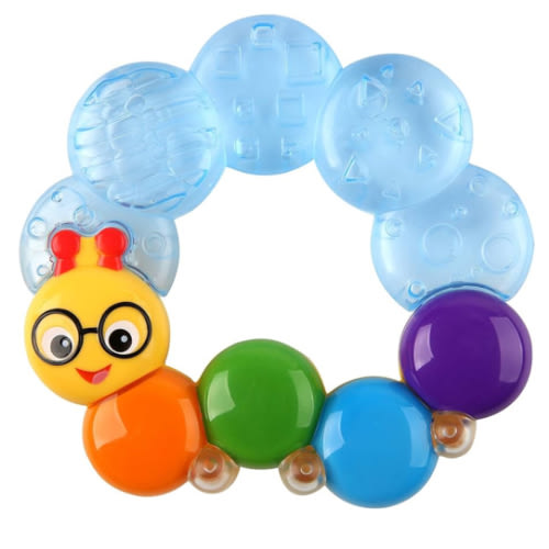 Baby Einstein Teether-Pillar Rattle and Chill Teething Toy, Ages 3 Months +