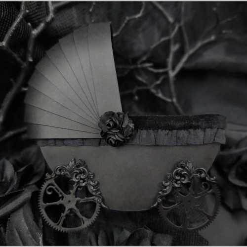 Personalized Gothic theme Baby Shower, Black Rose Victorian Small Baby Carriage Decoration, Maternity Gift, Goth Nursery