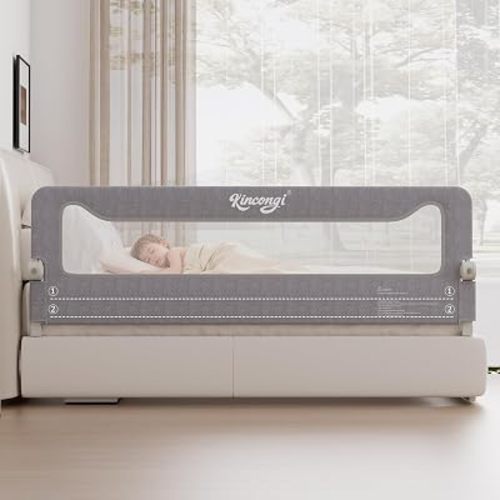 Bed Rail for Toddlers, 71 Inch Swing Down Toddler Bed Rails