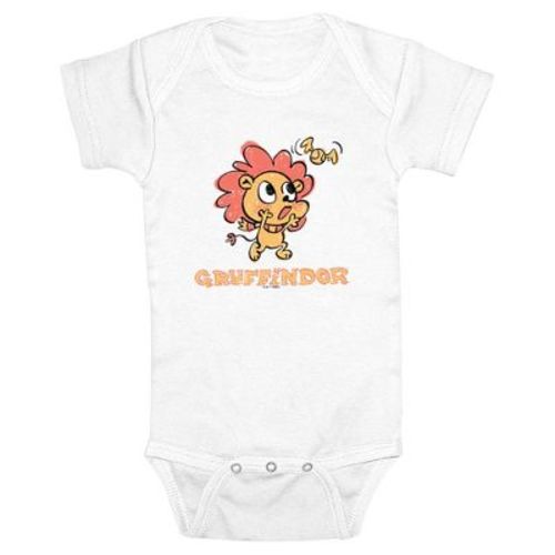 Infant's Harry Potter Gryffindor Lion Doodle Bodysuit - White - 6 Months