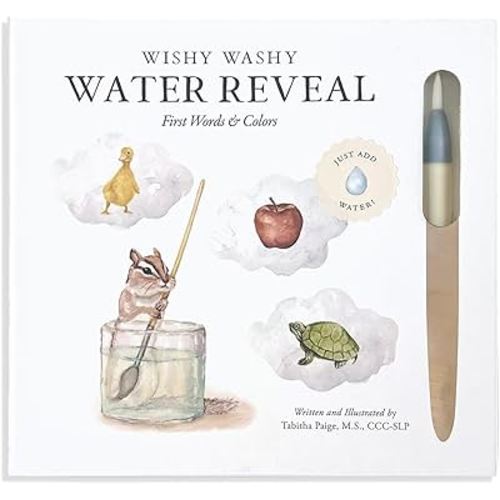Wishy Washy (Water Reveal Edition): A Reusable Water Reveal Activity Book Teaching First Words and Colors