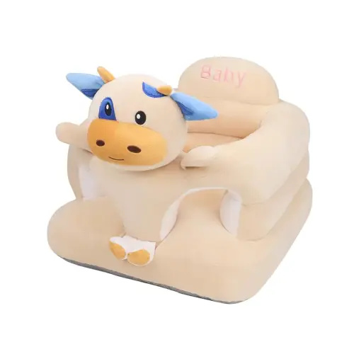 vocheer Sit Me Up Floor Seat for Baby Chair for Sitting Up Support Seat Sofa Plush Animal Shaped Baby Learning to Sit Chair for 3-24 Months Girls and Boys, PP Cotton Full Filling,Cow