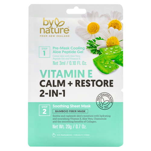 By Nature Skincare from New Zealand Vitamin E Calm + Restore 2-in-1 Mask to Replenish & Soothe Skin