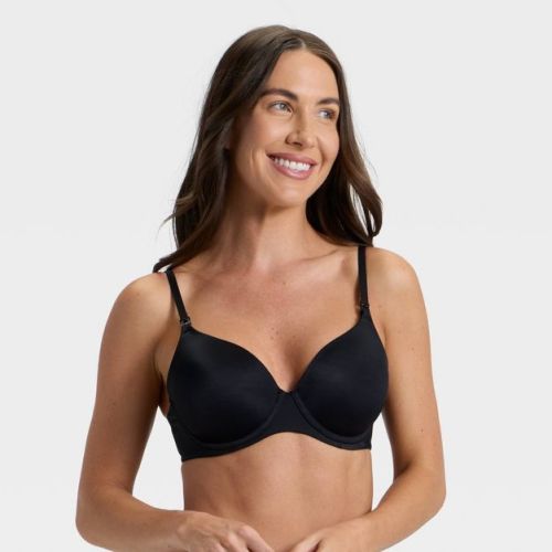 Women's Lightly Lined Full Coverage Nursing Bra - Auden™ Black 38C