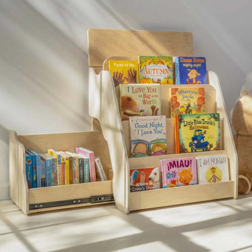 Montessori Bookshelf- Front-Facing Bookshelf with Extra Storage