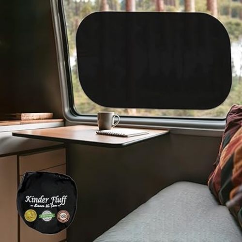 Car Window Shades - Certified 99.79% UVA & 99.95% UVB Sun Protection. Award Winning car Sun Shade for Side Windows. 4 Pack Semi Transparent 25" x 16" - Car Accessories Interior by Kinder Fluff