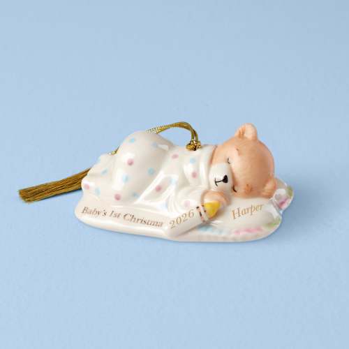 Personalized Babys Teddy Bear Ornament