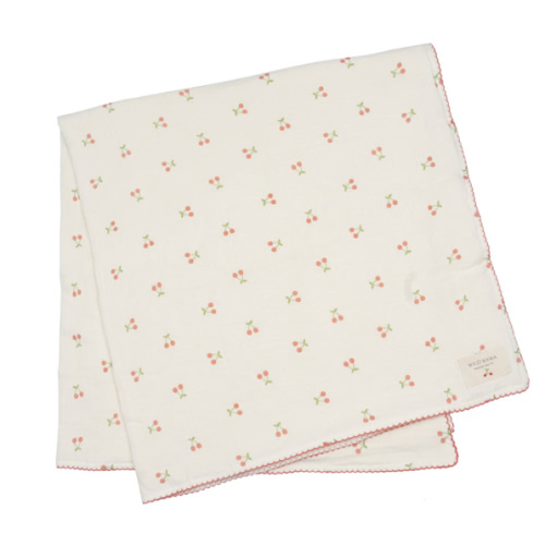 Embroidered Swaddle in Cherries – Wild Wawa