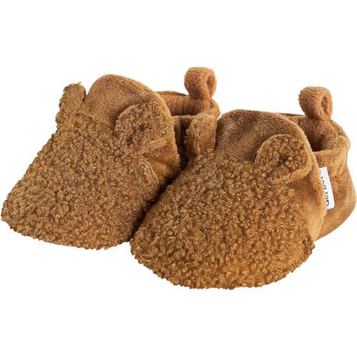 Gerber Baby Girls Fleece Lined Non Skid Soft Slipper Booties With Ears