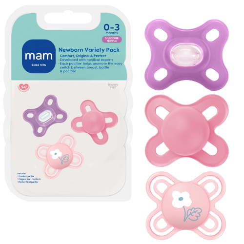 MAM Newborn Variety Pack, 0-3 Months, Girl, 3 Pack