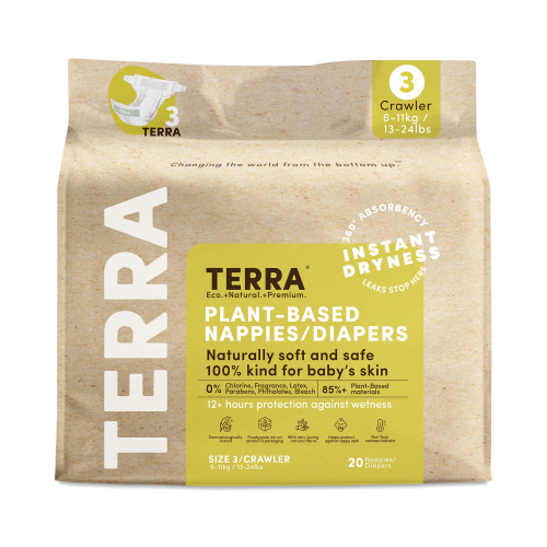 Plant-Based Diapers, Size 3 Crawler
