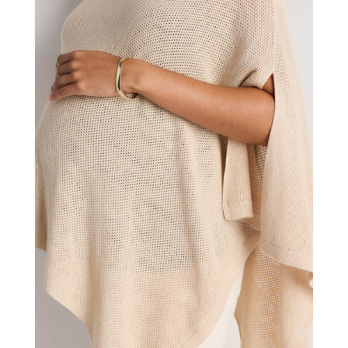 Lightweight Cotton Cashmere Nursing Shawl | Heather Oatmeal