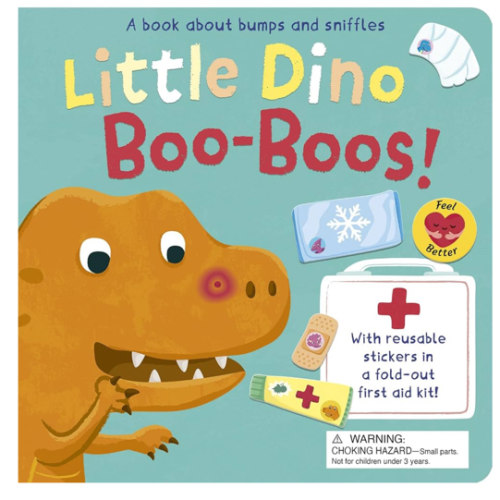 Little Dino Boo-Boos!: A book about bumps and sniffles (Play and Learn Sticker Books)
