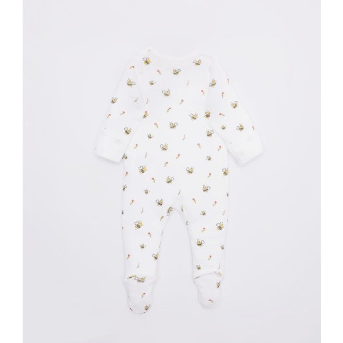 The Elk Baby Bee Print Premium Organic Cotton Zippy, Various Sizes