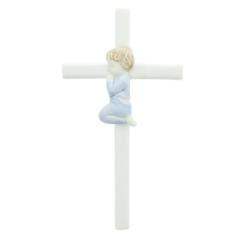 Porcelain Praying Child Wall Cross - 7.5" | The Catholic Company®