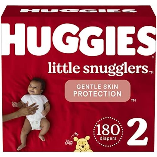 Baby Diapers Size 2 (12-18 lbs), 180ct, Huggies Little Snugglers
