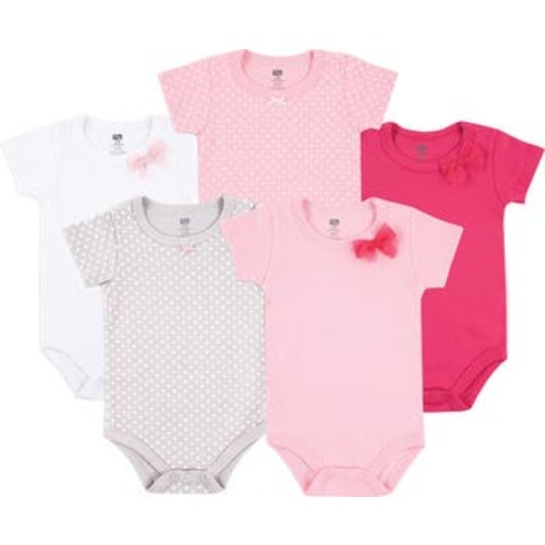 5Pk of Soft Cotton One-Pieces, 3-6M