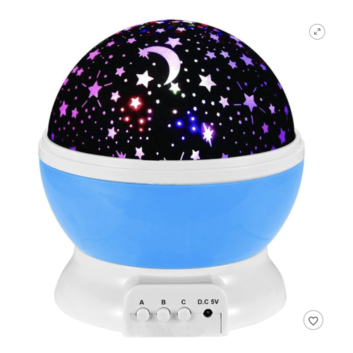 JuzToys Night Light Projection Lamp, Starry Skies, Blue