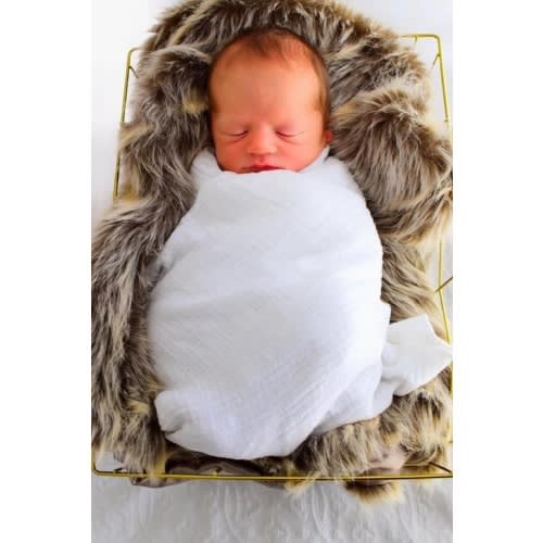 Ivory Bamboo Muslin Wrap