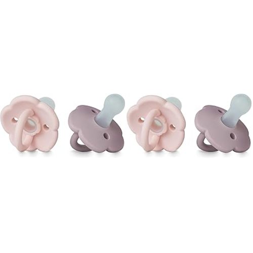 Moonkie Pacifiers Set of 2 | One-Piece Design Baby Pacifier with Large Air Holes | BPA-Free Silicone | Safe for Babies 6 Months+ (Pack of 2)