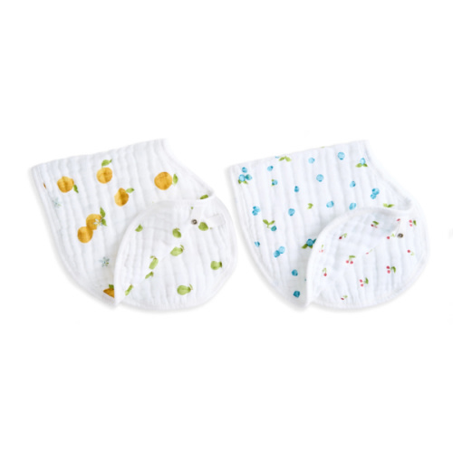 aden + anais Organic Cotton Muslin Oversized Burpy Bib in Fresh Fruit