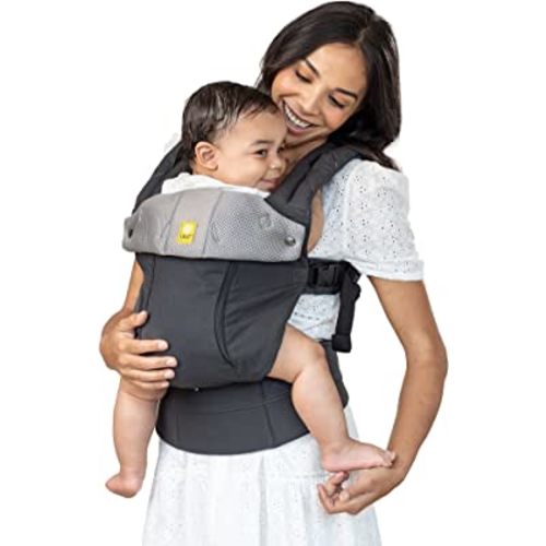 LÍLLÉbaby Complete All Seasons Ergonomic 6-in-1 Baby Carrier Infant to Toddler with Lumbar Support (7-45 Pounds), 360 Degree Baby Wearing & Multi-Position, Inward & Outward Facing (Charcoal & Silver)