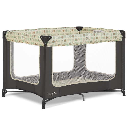 Dream on Me Zodiak Baby Play Yard, Portable Playpen Travel Bed with Carry Bag & Shoulder Strap, Grey, Unisex