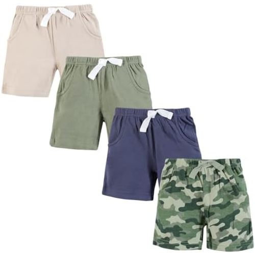 Hudson Baby Unisex Baby Shorts Bottoms 4-Pack