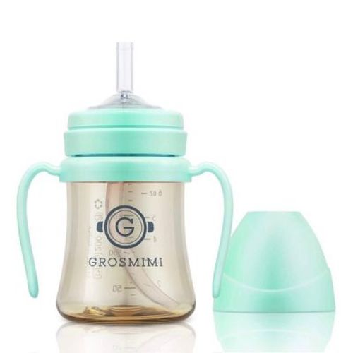 Grosmimi PPSU Straw Cup - 6oz (6 Months+) Aquagreen 6oz