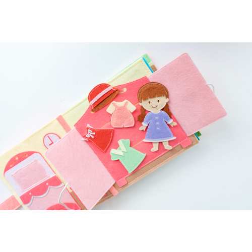 Doll House Quiet Book, Busy Book, Felt busy book, Montessori busy book, Activity learning  book, Quiet book for 2 3 4 5 years