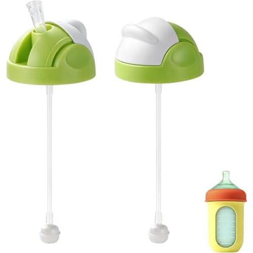 Straw Lid Compatible with Boon Nursh Sippy Cup, 2 PCS Replacement Lid