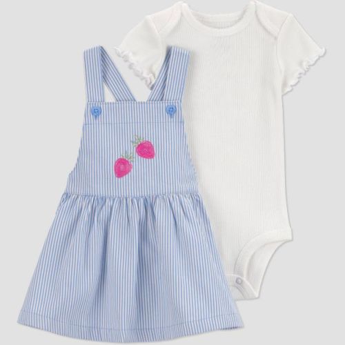 Carter's Just One You® Baby Girls' Strawberry Skirtalls - Blue/Ivory 9M