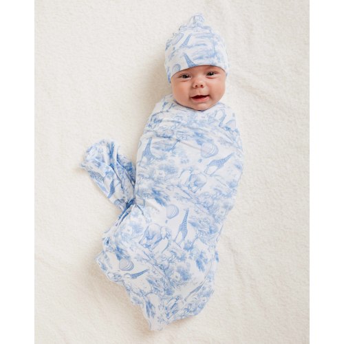 Sweet Safari Swaddle & Beanie Set