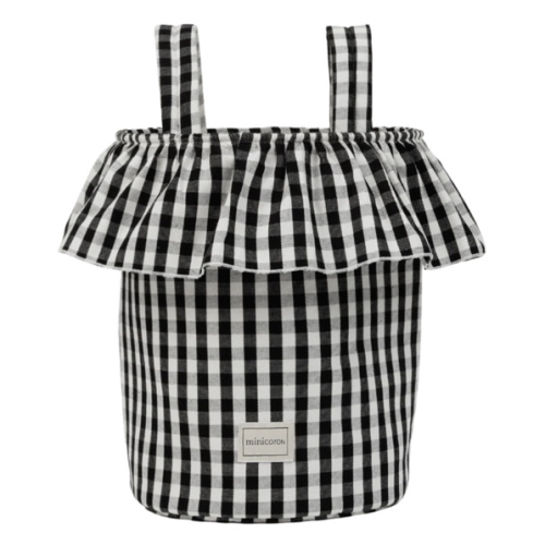 Vichy Basket - Black + White · Minicoton