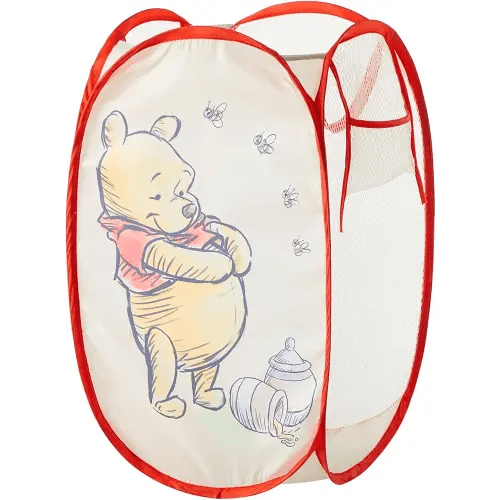 Disney Winnie the Pooh Pop Up Hamper – Collapsible Laundry Basket with Durable Carry Handles – 21'' x 13.5'' – Lightweight Storage Bin for Nursery, Bedroom & Toys