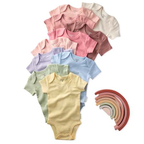 AVERY 10-Pack Short Sleeve Bodysuits