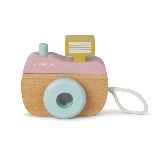 SARO Kaleidoscope Wooden Camera (Nude Pink): Educational Toy for Kids | Creative Play & Sensory Exploration