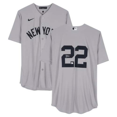Ben Rice New York Yankees Autographed Fanatics Authentic Gray Nike Replica Jersey