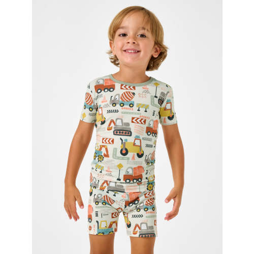 Mini Builders Two-Piece Short Sleeve & Shorts Pajama Set | Little Sleepies