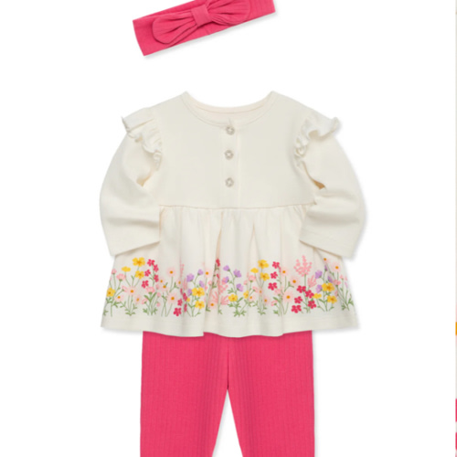 Floral Border Tunic Set (3M-12M)