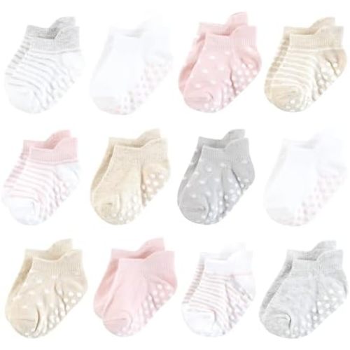Hudson Baby Unisex Baby Non-Skid No-Show Socks