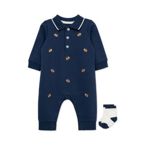 Baby Boys Football Coverall and Socks Set